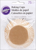 Wilton Unbleached Baking Cups - Standard Size, 75 Count for Perfectly Baked Treats