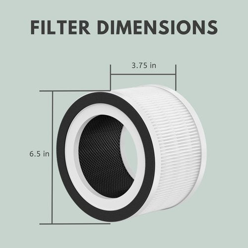 Nispira 3-in-1 True HEPA Filter + Carbon Compatible with AFLOIA FILLO, HALO, MOOKA Allo Air Purifier, Honati, Miroco, Vanaheim and Saki Air Purifier, 1 Pack