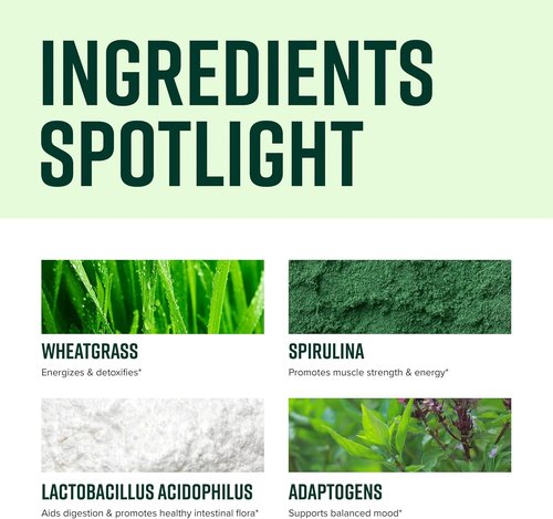 Green Vibrance by Vibrant Health - Vegan Superfood Powder for Energy Boost | 60 Servings