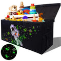 Extra Large Toy Storage Organizer For Living Room with Lids - Glow-in-Dark 40"x14"x16" Collapsible 600D Oxford Toy Chest for Kids, Boys, Girls - Durable Toy Bin for Living Room, Playroom, Nursery