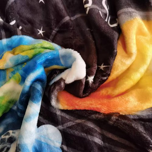 Trehxr Space Throw Blanket for Kids Boys and Girls-50 X60 Soft Planets Blankets Solar System Lightweight Flannel Blanket for Sofa Bed Couch