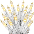 Holiday Pride White Christmas Tree Lights - 100 Clear White String Lights on White Wire - 24 Ft for Indoor/Outdoor Use