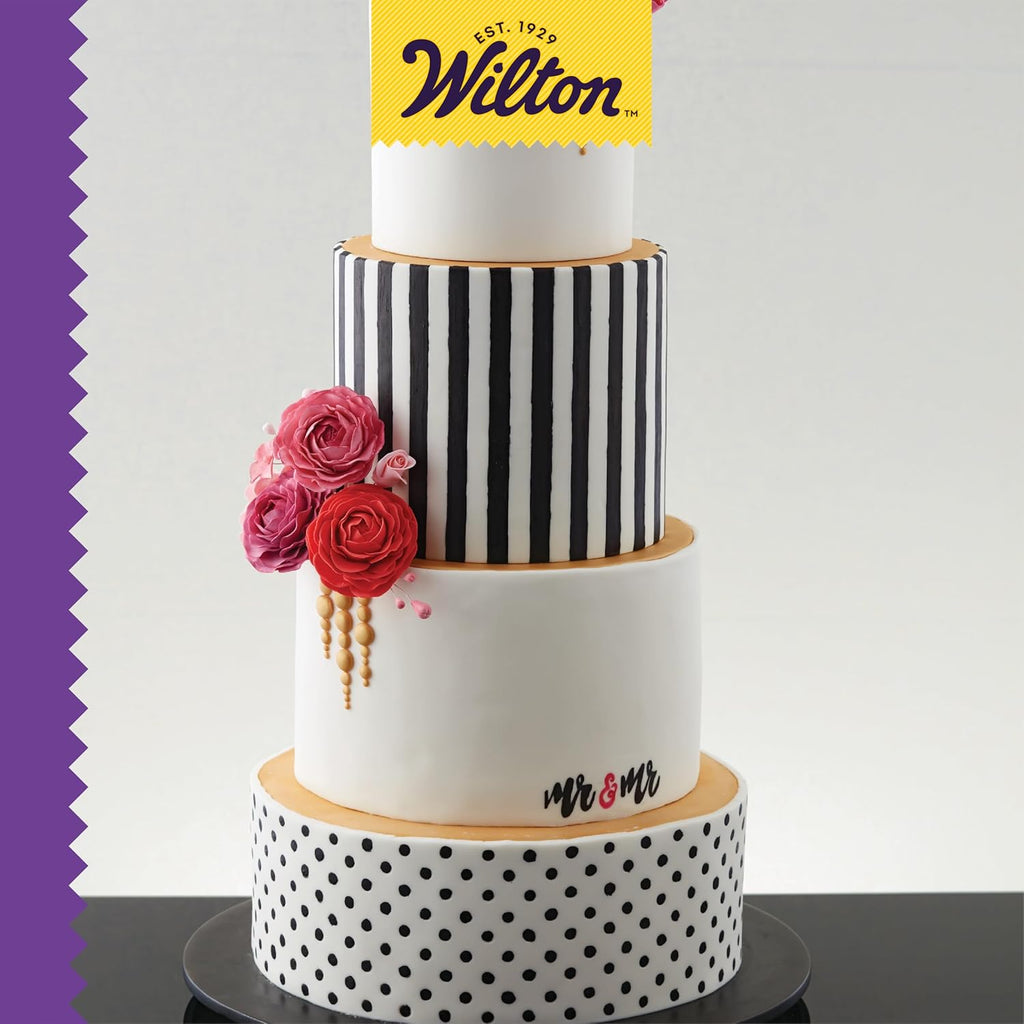 Wilton Round Tiered Cake Pan Set - Durable Anodized Aluminum for Even Heat Distribution - 6, 8, 10 & 12 Inch (Pack of 4)