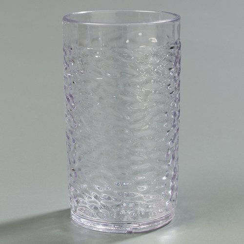Carlisle FoodService Products Pebble Optic Pebble Tumbler Plastic Tumbler for Restaurants, Catering, Kitchens, Plastic, 9 Ounces, Clear, (Pack of 24)