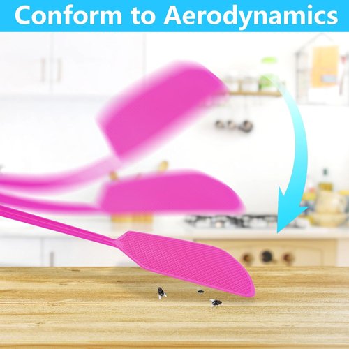 Fly Swatter | 5-Pack Heavy Duty Manual Fly Killers with Long Handles for Indoor & Outdoor Use