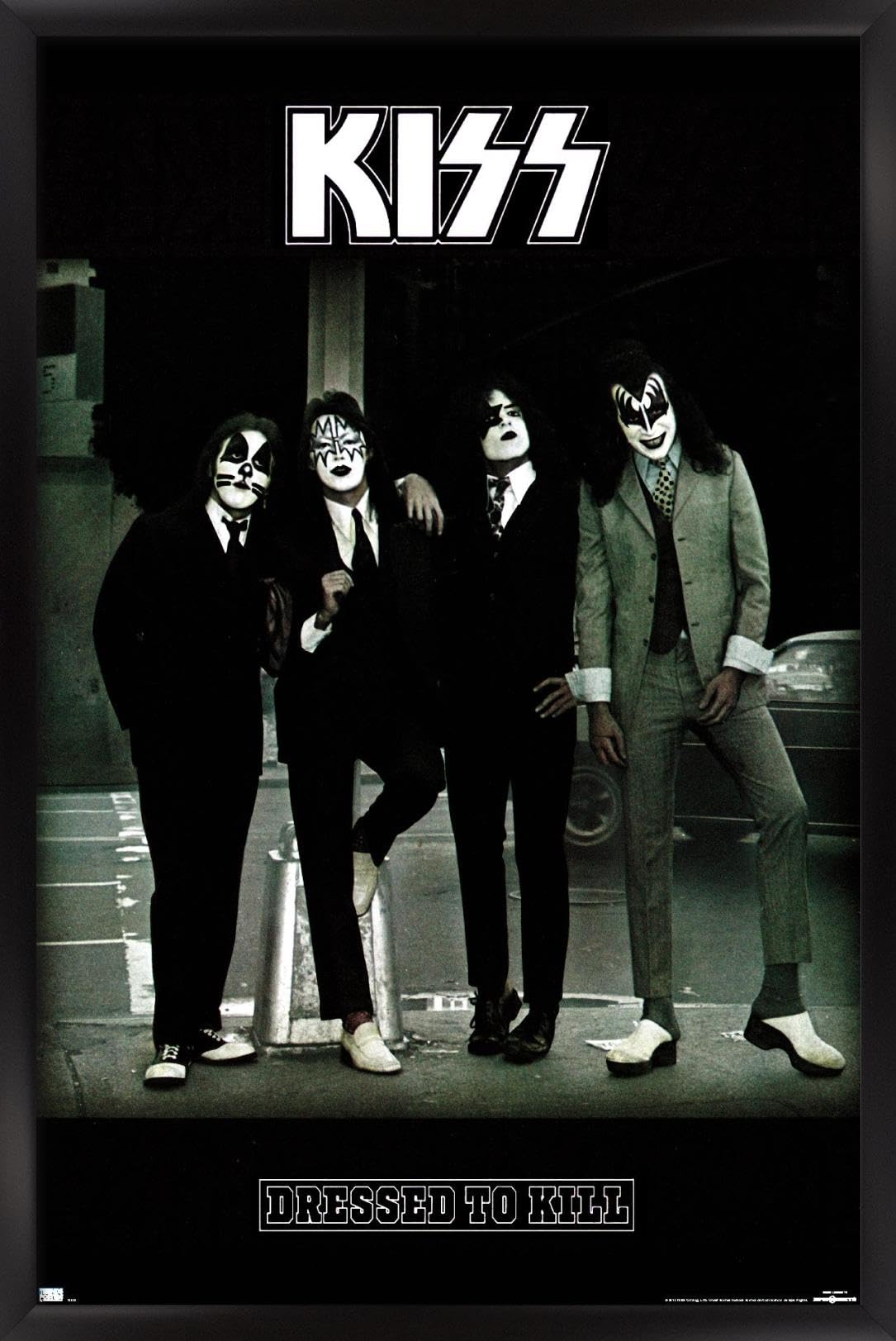 Trends International Kiss - Dress to Kill Wall Poster, 22.4L x 14.7W, Black Framed Version