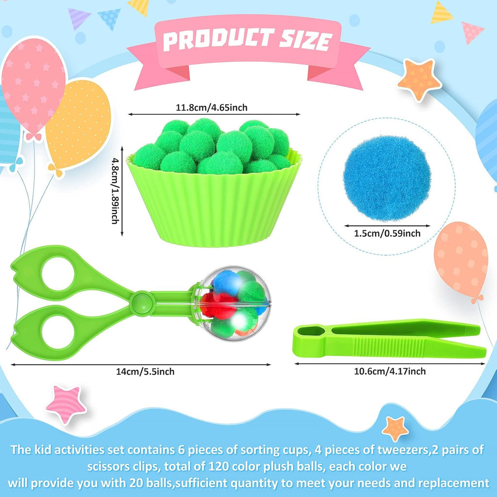 Skiennix Fine Motor Skills Handy Scooper Set - 142 Pieces for Early Education & Sensory Play