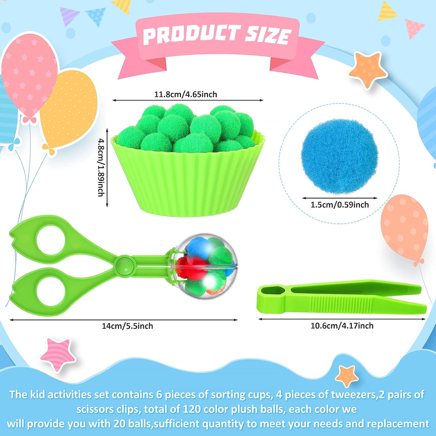 Skiennix Fine Motor Skills Handy Scooper Set - 142 Pieces for Early Education & Sensory Play