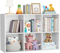 6 Cube Storage Organizer by [Brand Name] - Kids Cubby Bookshelf with Closed Back Panel | White Toy Storage for Nursery & Classroom