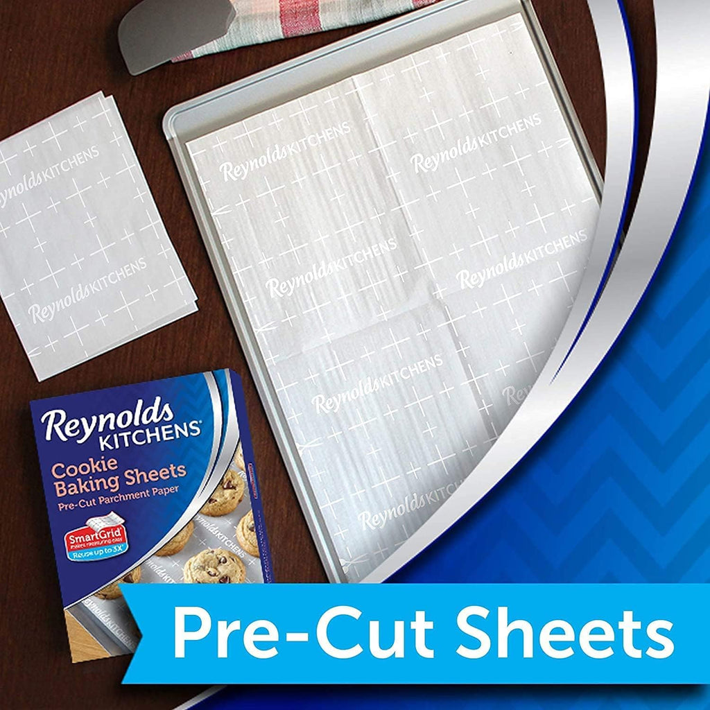 Reynolds Kitchens Pre-Cut Parchment Paper Baking Sheets - 22 Sheets Per Pack (4 Packs)