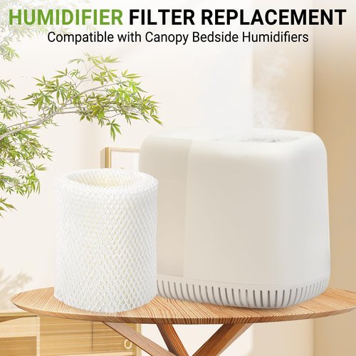Touyeet Humidifier Replacement Filter Compatible with Canopy Bedside Nursery Humidifiers, Paper Filter Made with Natural Wood Pulp - Pack of 4