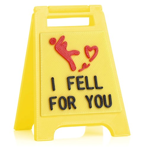 Cute Mini “I Fell for You” Sign – Valentines Day Funny Romantic Gift for Boyfriend, Girlfriend, Anniversary, Valentine’s Day, Christmas | Unique Love Gift for Him or Her | Proposal Decoration