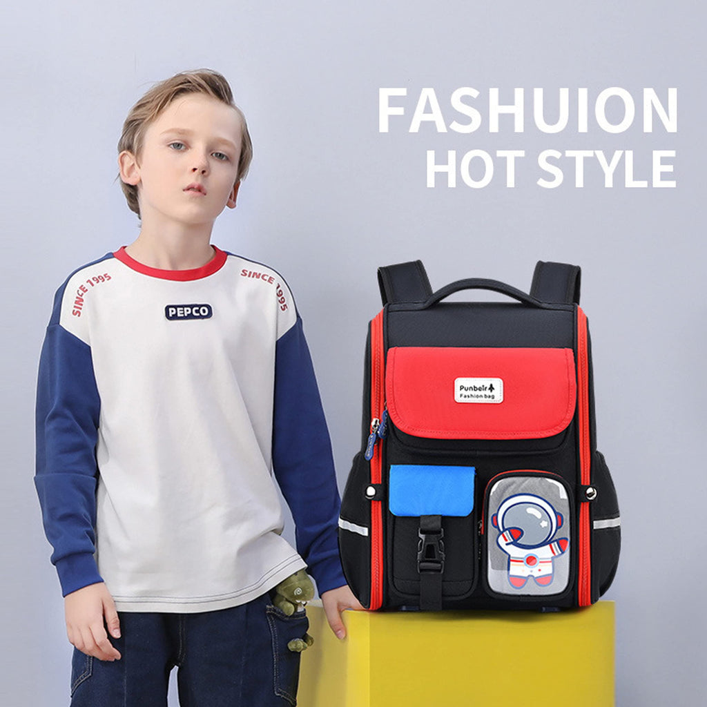 AO ALI VICTORY Kids Backpack for Boys Elementary School Bags Large Toddler Kindergarten Preschool Bookbags Space Backpacks (Red)