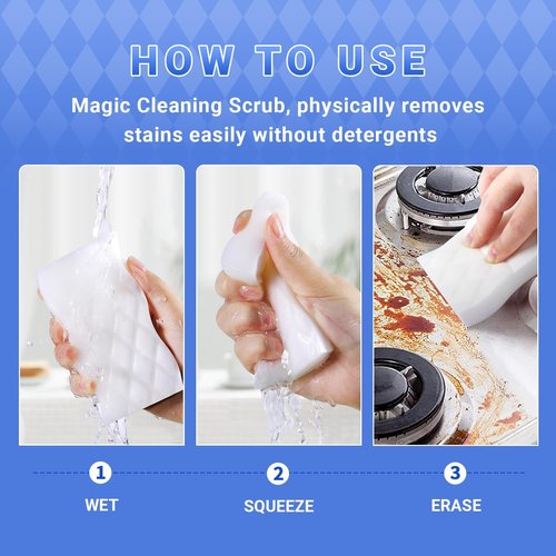 Magic Sponge Eraser 30-Pack - 3X Density Premium Melamine Sponges for Deep Cleaning Multi-Surface Use