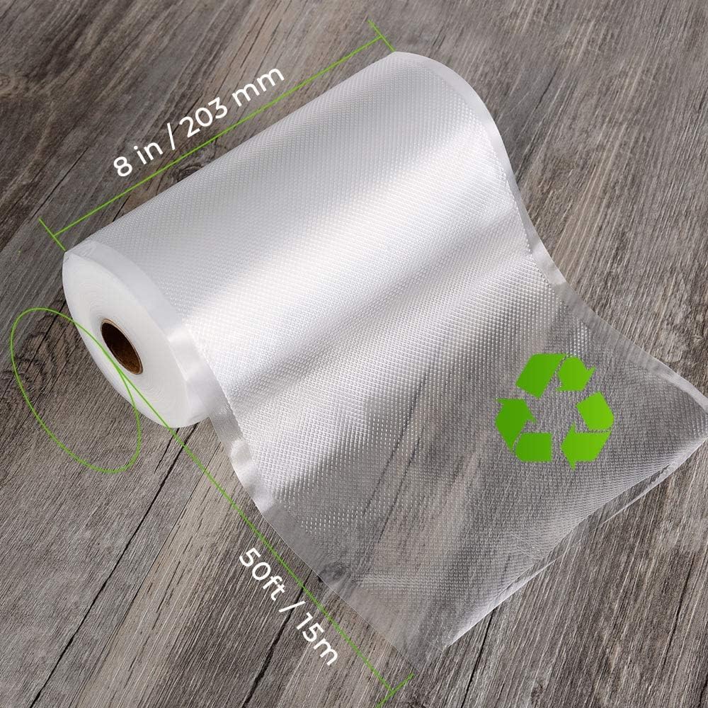 Vacuum Sealer Bags - Commercial Grade BPA-Free Food Storage | 6 Pack: 3 Rolls 11" x 20' & 3 Rolls 8" x 20' - Durable Cut-to-Length for Sous Vide Cooking