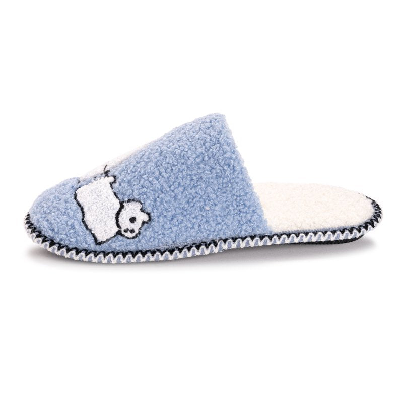 Women's Punch Needle Slippers - Ghost Dogwalker, S (5-6) Halloween Novelty Shoes