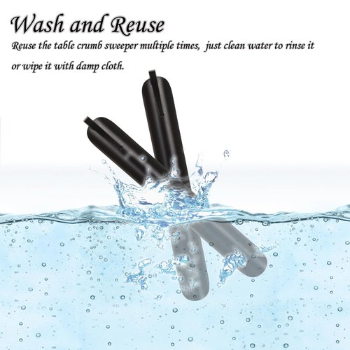 Table Crumb Sweepers for Servers Bread Crumber Cleaner Stainless Steel for Tablecloth in Restaurants and Homes, Servers, Waitresses Tool Accessories(Black)