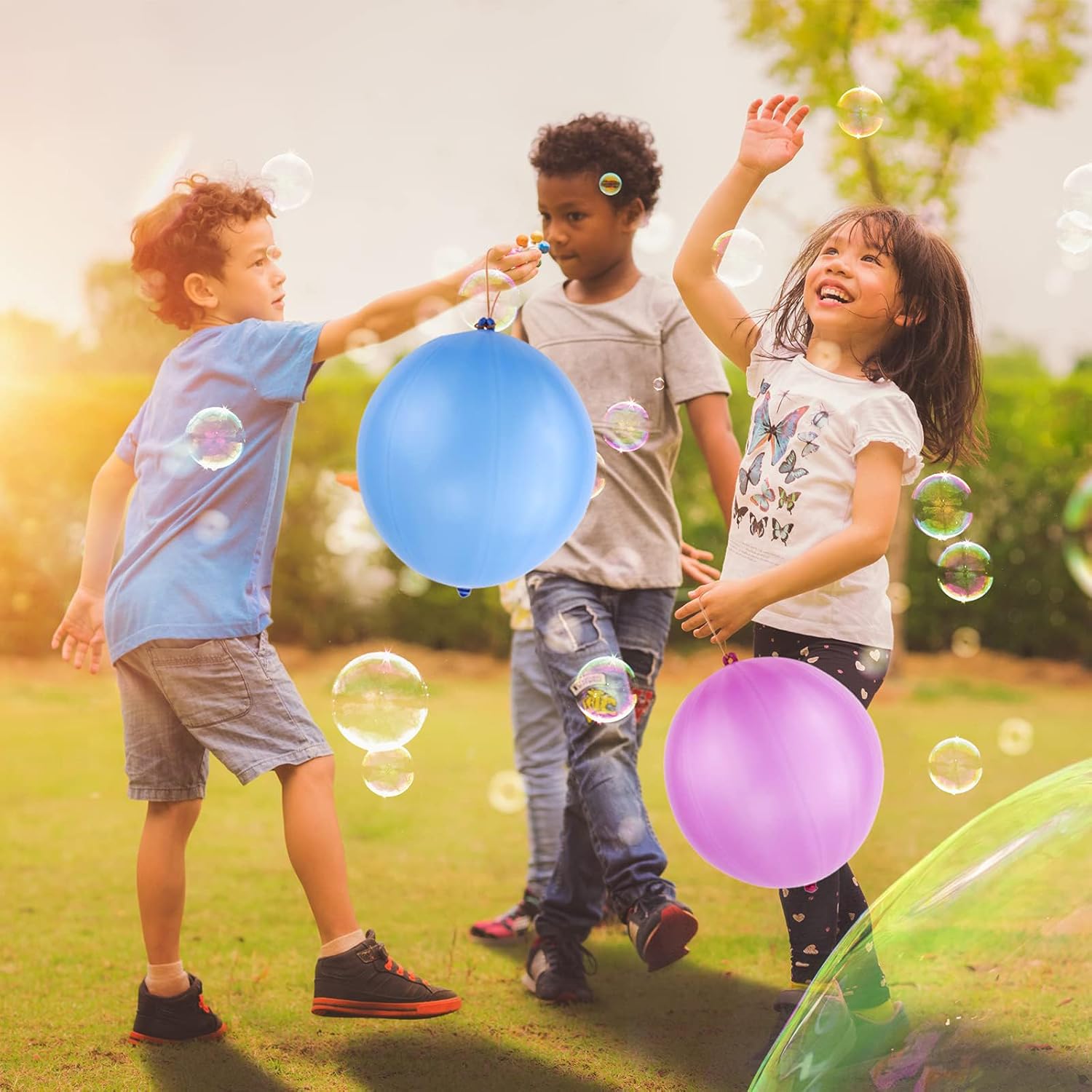 RUBFAC Punch Balloons - 36 Pcs Thickened Neon Party Favors for Kids | Exciting Outdoor Play