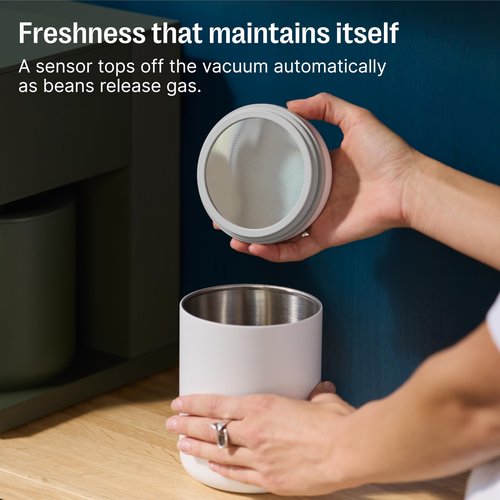 Fellow Atmos Electric Vacuum Canister & Storage Container - Airtight Coffee & Food Storage Containers - Coffee Containers - (Clear Glass, 1.2 Liter)