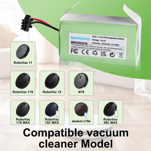 GOROFO N79S N79 DN622 Vacuum Cleaner Battery for N79S N79 DN622 500 & RoboVac 11 11S 11S MAX 11C 12 15C 15CMAX 15T 15MAX 25C 30C 30 35C G30 G32PRO G10 Hybrid