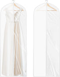 Simple Houseware 65-Inch Clear Garment Bags - Zippered Storage for Gowns, Suits & Dresses | 2 Pack
