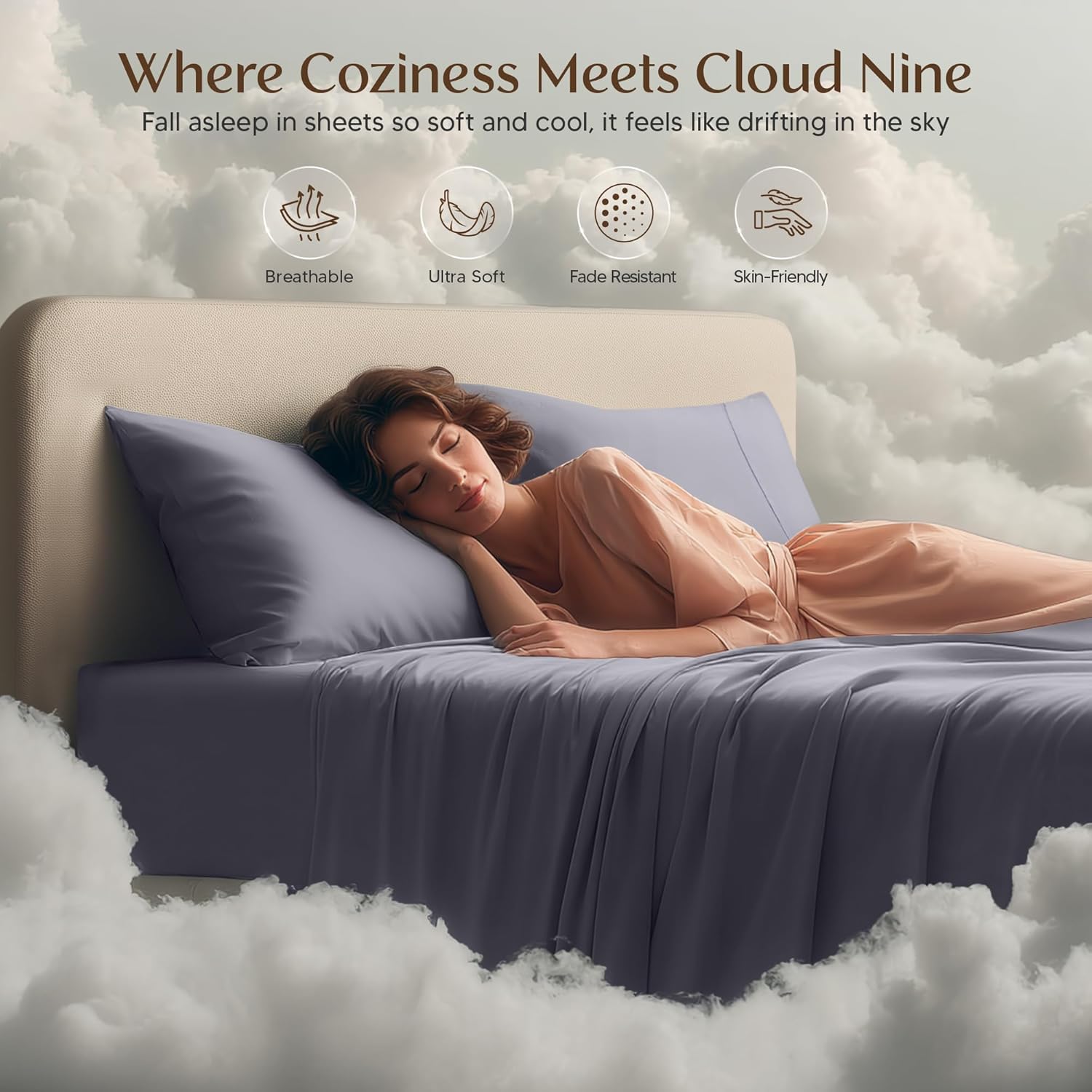 Utopia Bedding Queen Size Sheet Set - Soft, Breathable Microfiber - 4 Pieces in Grey