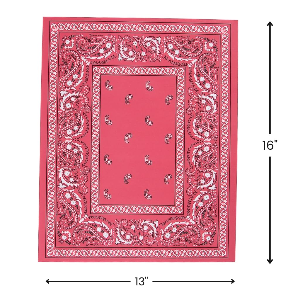Western Themed Paper Placemats - Red Bandana Deisgn - BBQ and Cowboy Party Supplies - Bulk Set of 50
