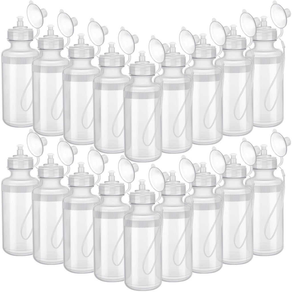 Zubebe 36 Pcs Sports Water Bottles Bulk Squeeze Reusable Bpa-free Plastic Water Bottles End of the Year Gifts Summer Gifts for Students School Travel Hiking Cycling Event Team Gift(Clear White)