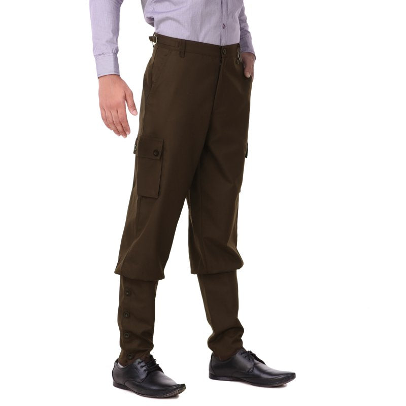 Men's Victorian Steampunk Airship Costume Pants - Espresso, Large