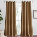 NICETOWN Blackout Curtains - Noise Reducing & Draft Blocking | 90-Inch Length, Gold Brown (2 Panels)