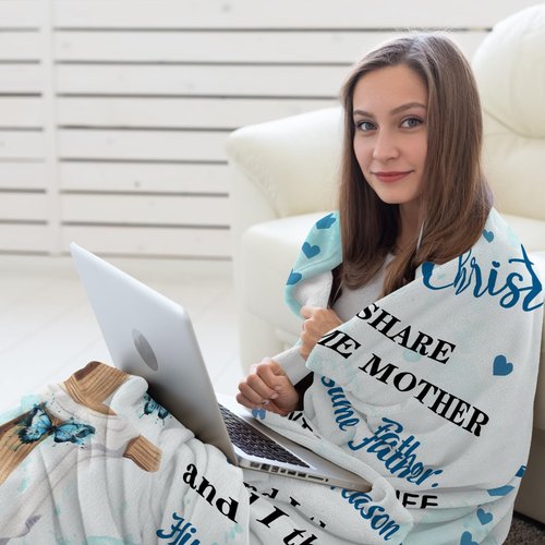 Nahjiiem Sisters in Christ Gifts for Women, Christian Gifts for Sisters, Secret Sister Gift for Women, Faith Based Blankets, Christian Sister Friends Throw Blanket 50"x60"