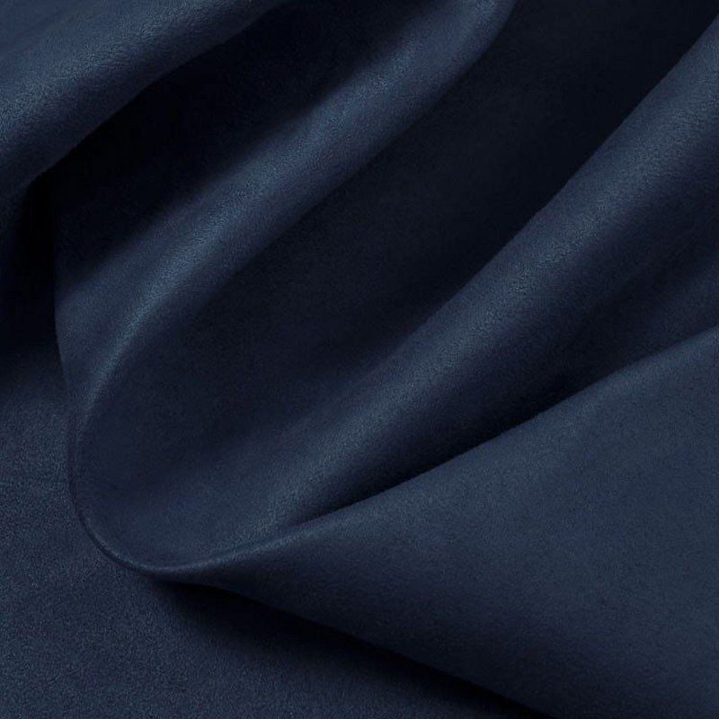 Navy Microsuede Fabric by the Yard - Soft Faux Suede Upholstery & Apparel Material - 58" Wide - Variation of Navy