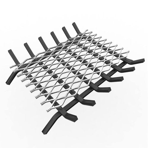 Fireplace Grate Ember Retainer,16x10Inches Steel Fireplace Ember Retainer Mesh,Metal Ember Retainer for Use on Fireplace Grates (Large)