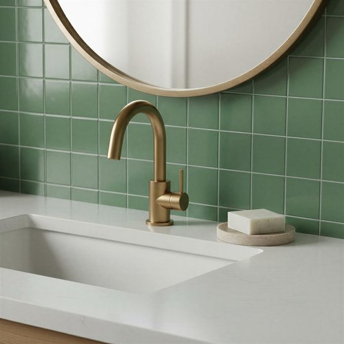 Creative Co-Op Marble Round Soapdish, Beige
