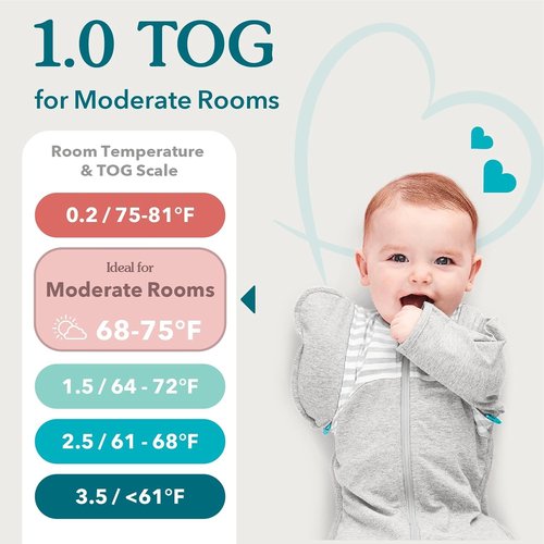 Love to Dream Swaddle UP, Baby Sleep Sack, Self-Soothing Swaddles for Newborns, Snug Fit Helps Calm Startle Reflex, Newborn Essentials Must-Haves, Lite 0.2 TOG, Sleep Sack, 8-13 lbs, Soft Blue