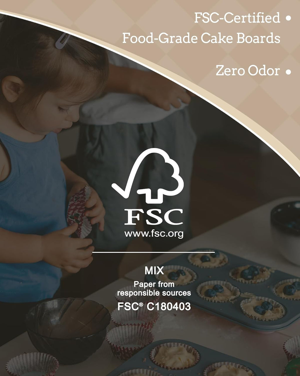 Bake Choice 10-Inch Round Cake Boards - 7 Pack Food-Grade, Waterproof & Oil-Proof Corrugated Bases