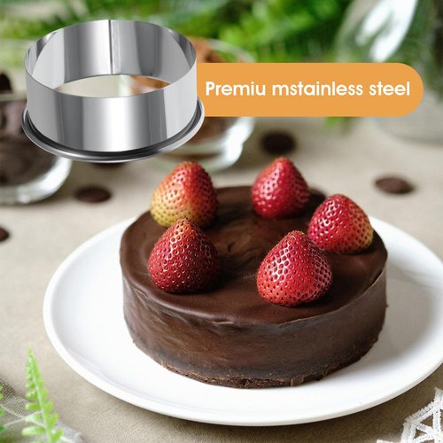 Quilax 6 Pcs Circle Cookie Cutter Set (2/3/ 3.5/4/ 5/6 Inch), Round Cookie Cutter Variety Pack, Biscuit Cutters for Baking, Stainless Steel Large Circle Cookie-Cutters