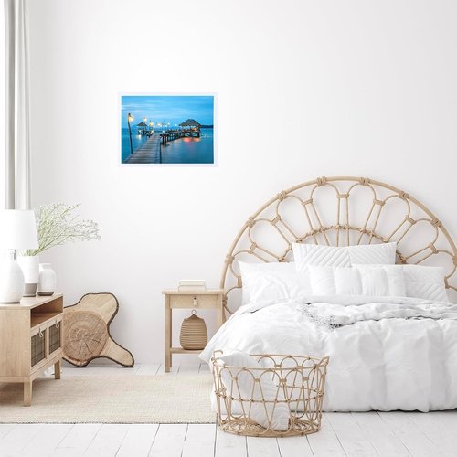 JCJMY 13x18 Picture Frame - White Photo & Poster Display for Horizontal/Vertical Wall Hanging