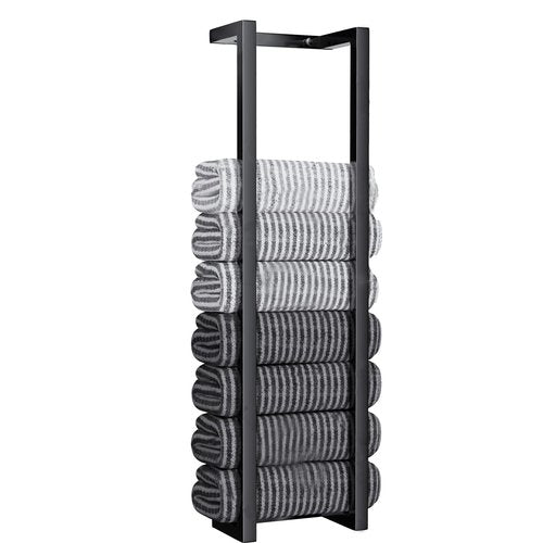 FunViet Modern Towel Racks for Bathroom, Wall Mounted Towel Holder in Stainless Steel, Space-Saving Towel Storage for Rolled Towels, Minimalist Bathroom Organizer for Small Bathrooms, RV & Dorm