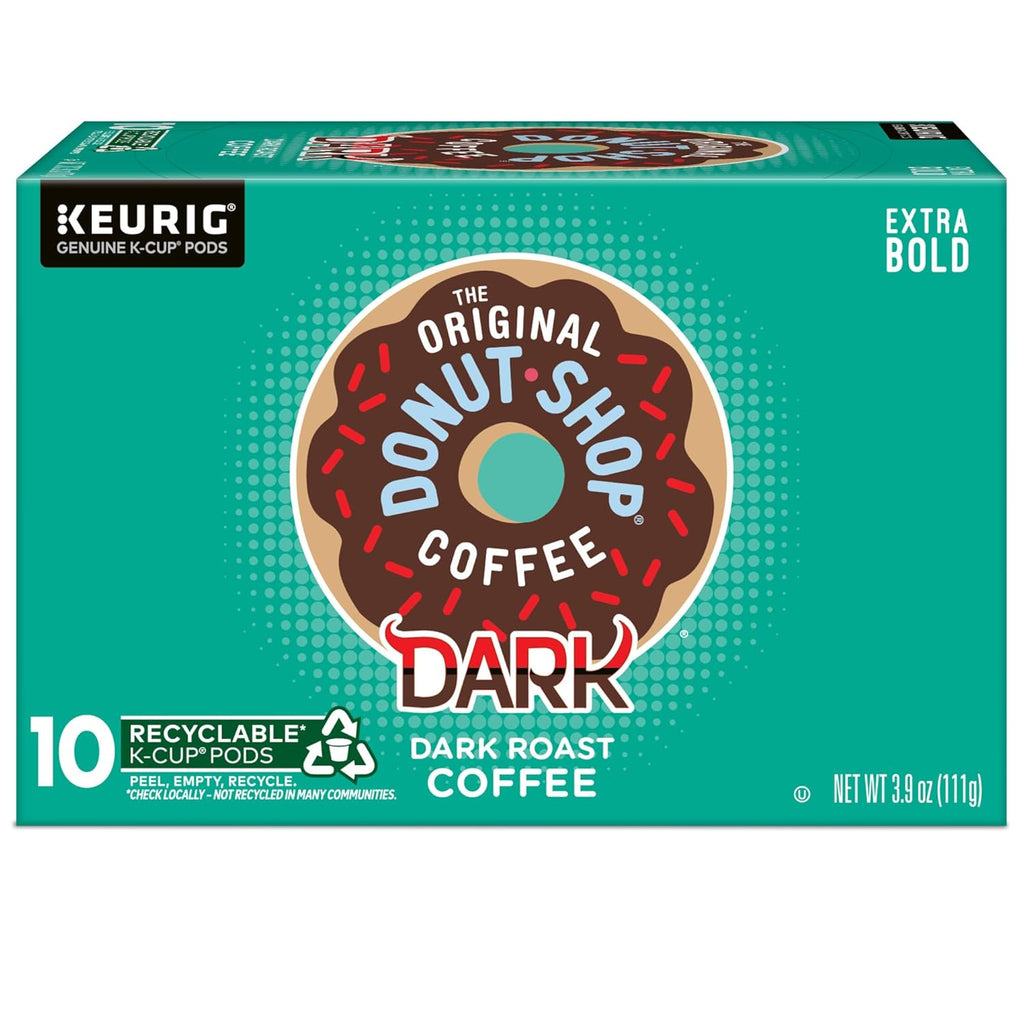 Original Donut Shop Dark Roast K-Cup Pods - Single-Serve Coffee, 60 Count (6 Packs of 10)