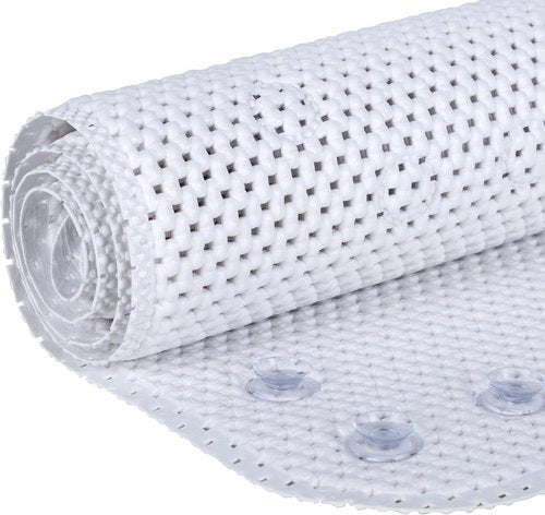 Duck Brand Softex Bath Mat for Tubs, Machine Washable, 17 x 36 Inches, White, Skid Resistant (393477)