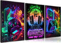 PPV Gaming Wall Art - Retro Video Game Canvas Prints | Colorful Neon Gamepad Decor - 12x16in