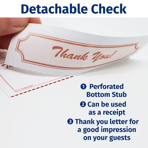 [1500] Gorilla Supply Guest Check 4.25" x 8.5" 2-Part Carbonless Perforated Loose Server Order Checks with 15 Lines, Tan, 1500 (6 Pack, 250 Sets/Pack)