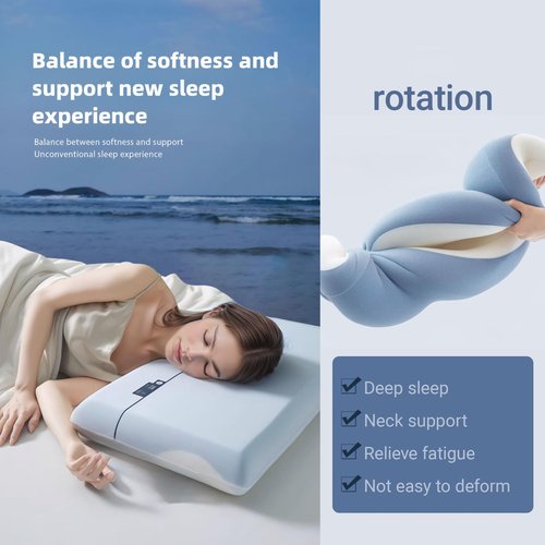 Memory Foam Pillow for Sleeping, Cooling & Adaptive Bed Pillow for Neck Pain Relief & Pressure Relief, Suitable for Side, Back and Stomach Sleeper Cervical Spine Pillow,Comes with breathable pillowcas