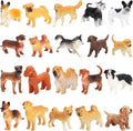 ONEST Mini Dog Figurines Playset - 20 Hand-Painted Realistic Puppy Figures for Kids & Adults