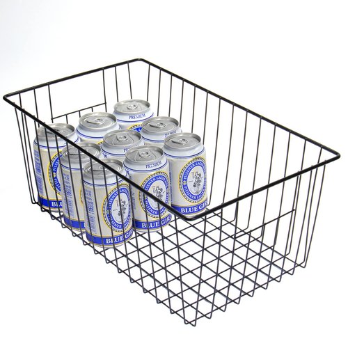 16inch Upright Freezer Organizer Baskets for 13-14,16-21 cu.ft Standup Freezer, Settle freezer chaos and reduce food waste effectively, Durable, Fully Use Space, Improve Air Circulate, Black, 6pcs