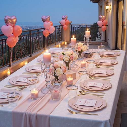 bUCLA 180PCS Pink Plastic Plates - Pink with Gold Rim Disposable for Party Include 30 Each (Dinner & Dessert) Plates, 30 Knives, 30 Forks, 30 Spoons, 30 Cups for Wedding, Easter, Birthday & Shower