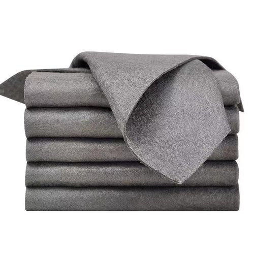 10PCS Thickened Magic Cleaning Cloth,Bsorbent Magic Cleaning Glass Cloth,Reuseable Streak Free Magic Fiber Microfiber Cleaning Cloth for Kitchen, Window, Glass, Cars (Grey)