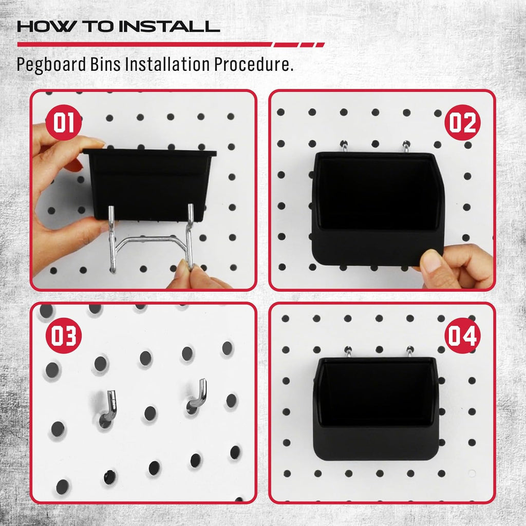 Skiennix 121-Piece Pegboard Hooks Set - Durable Metal Accessories for Organized Tool Storage