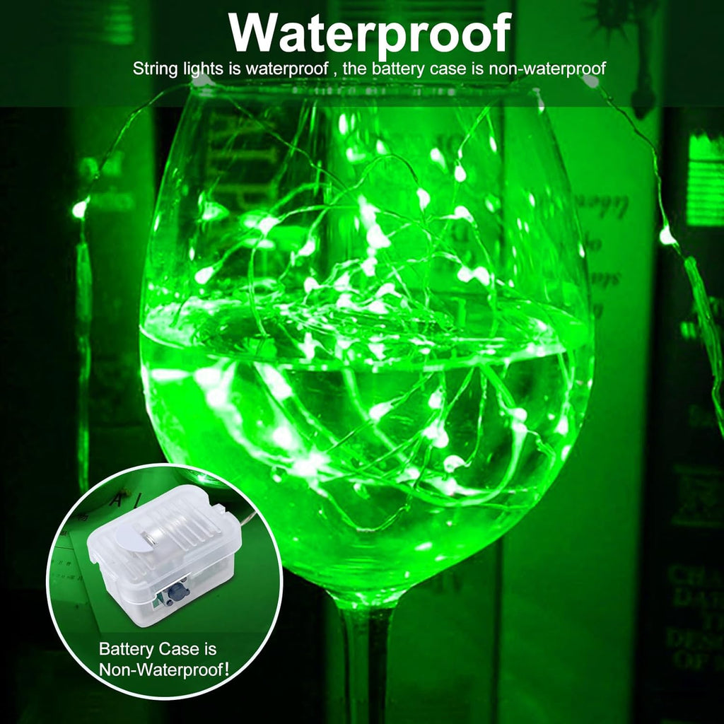 AIKEI LED Fairy Lights - 6 Pack Battery Operated Mini String Lights, Waterproof 7ft, 20 LED for Wedding & Party Decor